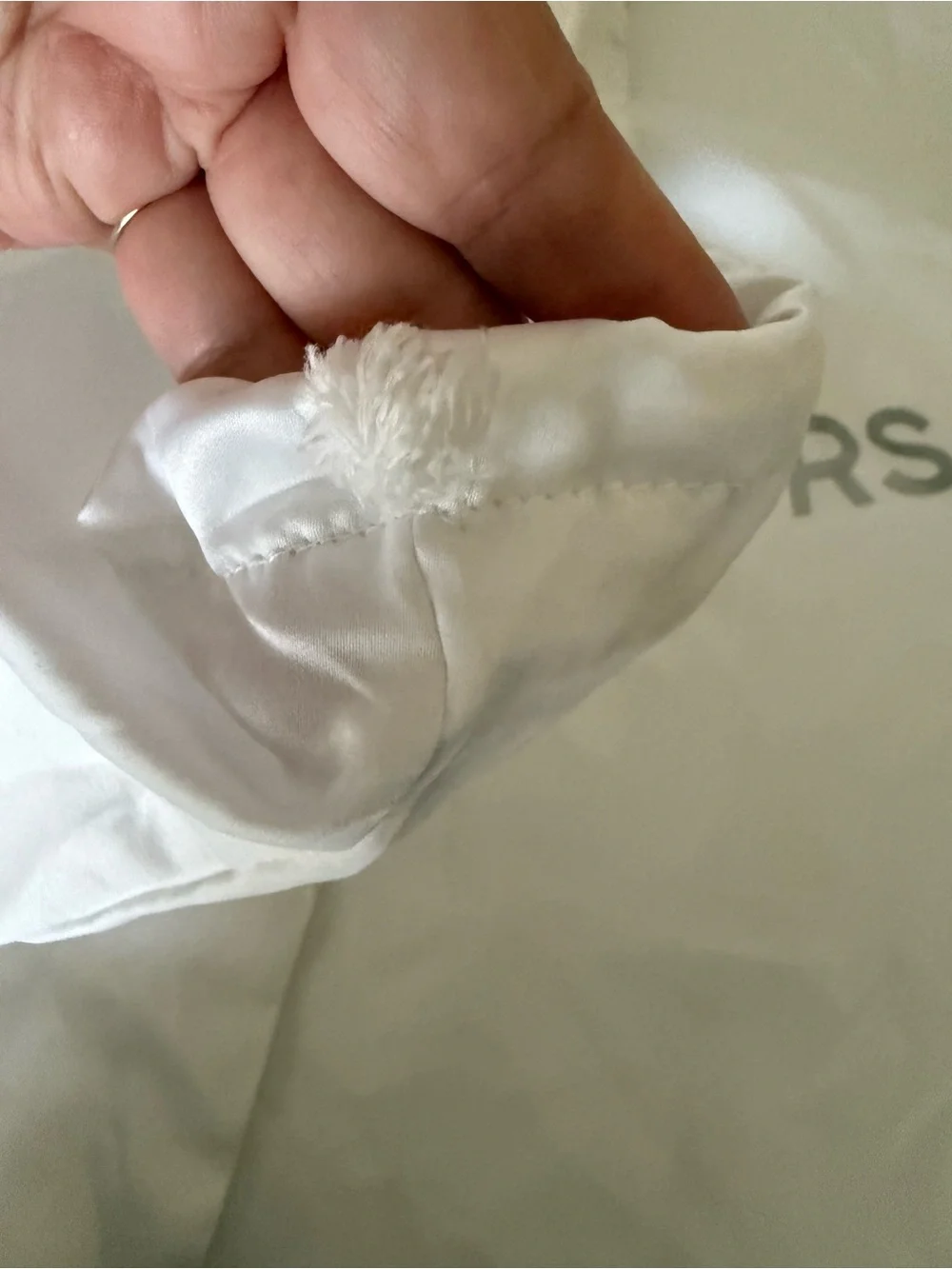 Michael Kors Large White Satin 21x21 Drawstring Dust Bag Purse Shoes Storage